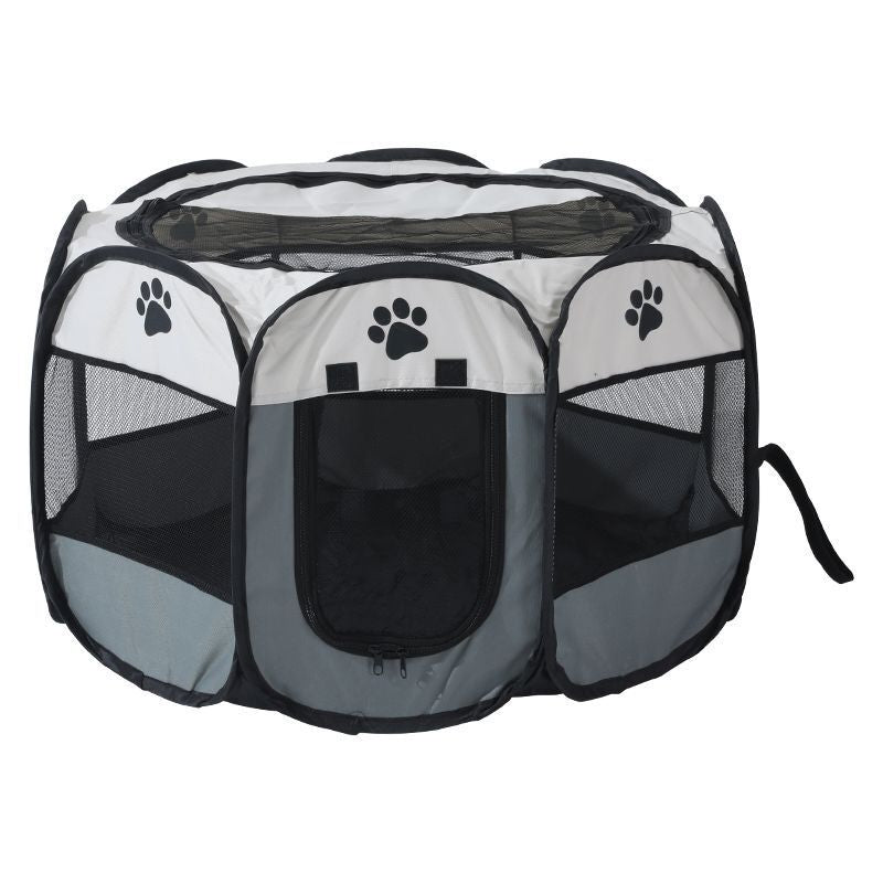 Corral Octagonal Plegable de Tela Oxford para Mascotas