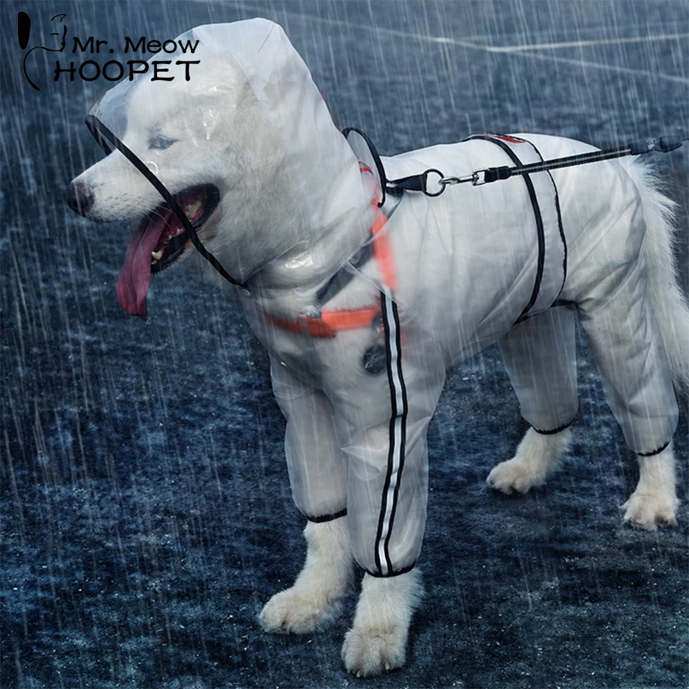 Impermeable Transparente Ligero para Perros Pequeños y Grandes