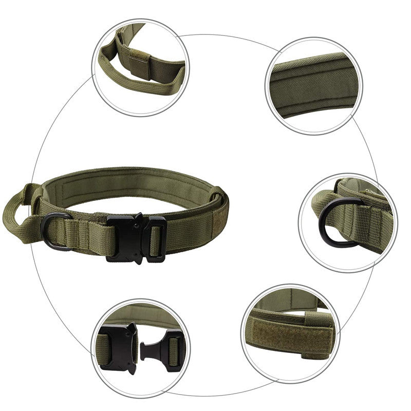 Collar Táctico de Nylon para Perros Medianos y Grandes