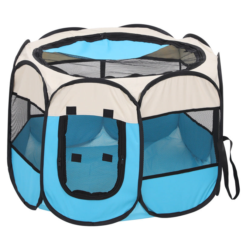 Corral Octagonal Plegable de Tela Oxford para Mascotas