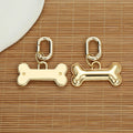 Placa de Identificación para Perros – Antipérdida, Hueso Dorado