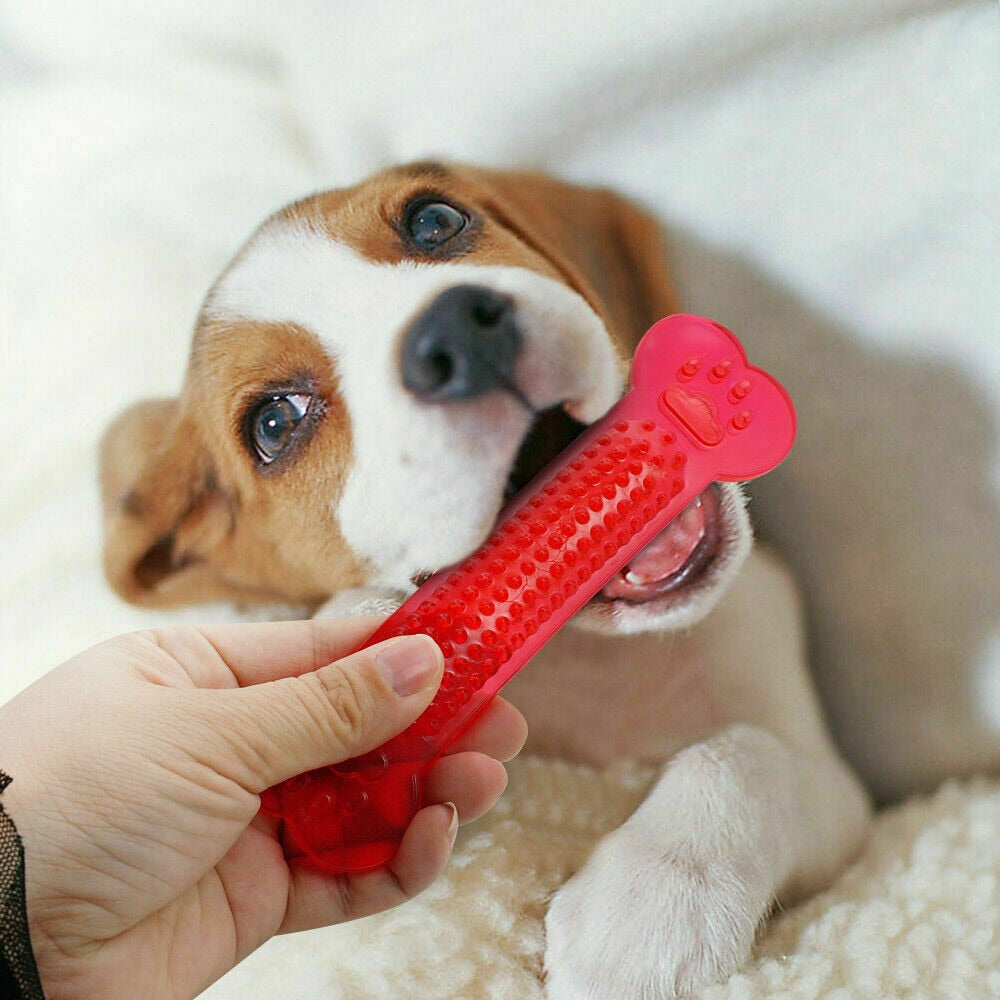 Juguete Masticable de Goma en Forma de Hueso para Perros – Cuidado Dental