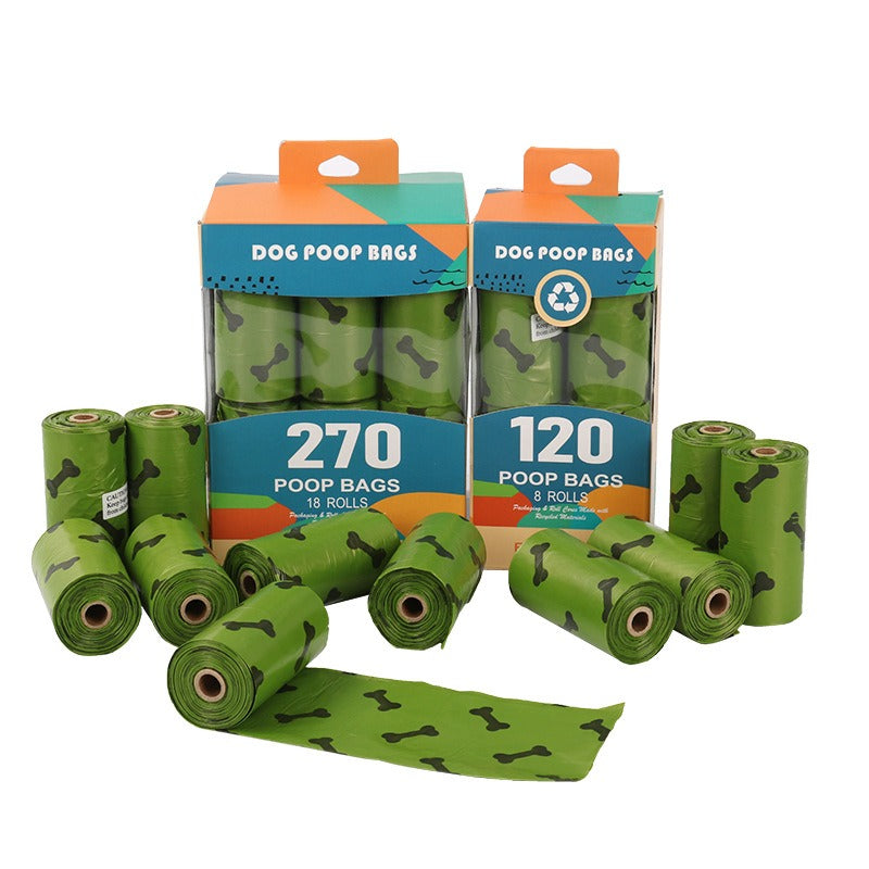 Bolsas Degradables para Desechos de Perro – Verde Militar con Huesos