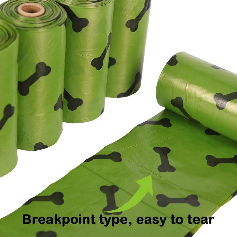 Bolsas Degradables para Desechos de Perro – Verde Militar con Huesos