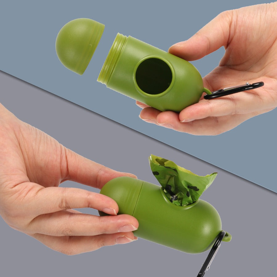 Bolsas Degradables para Desechos de Perro – Verde Militar con Huesos
