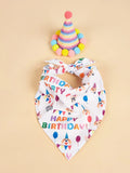 Decoración de Cumpleaños para Perros – Gorro, Bandana y Banderines