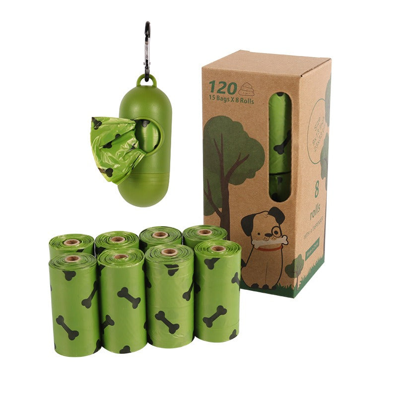 Bolsas Degradables para Desechos de Perro – Verde Militar con Huesos