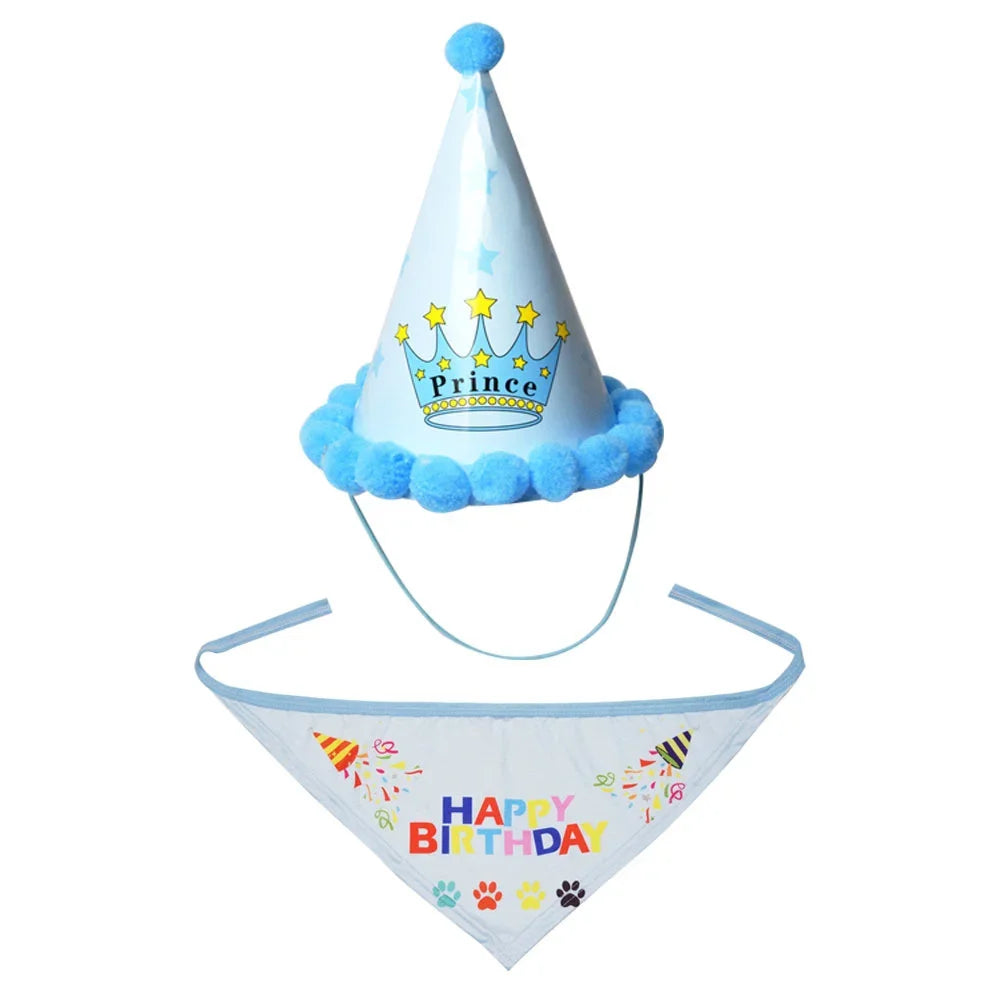 Set de Cumpleaños para Mascotas – Gorro y Bandana (2 piezas)