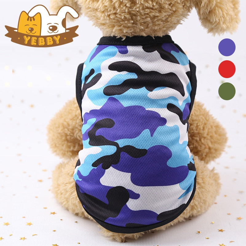 Camiseta Militar para Perros en Algodón – Ropa Casual Tallas XS a XXL
