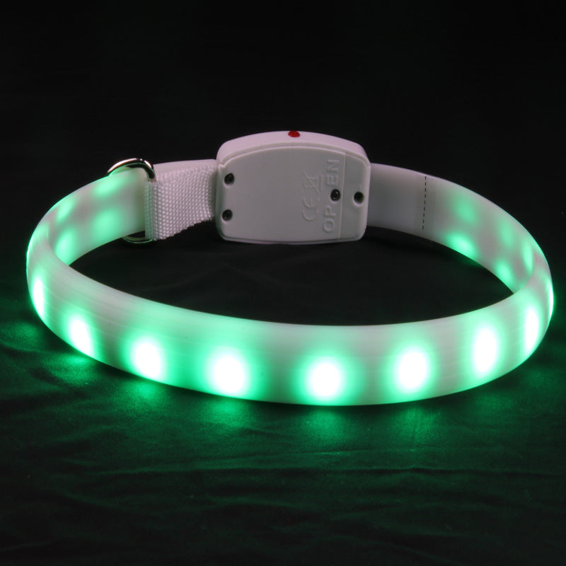 Collar LED Luminoso Multicolor para Perros – Ajustable y Recortable