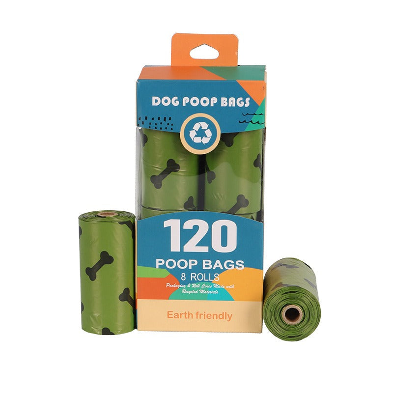 Bolsas Degradables para Desechos de Perro – Verde Militar con Huesos