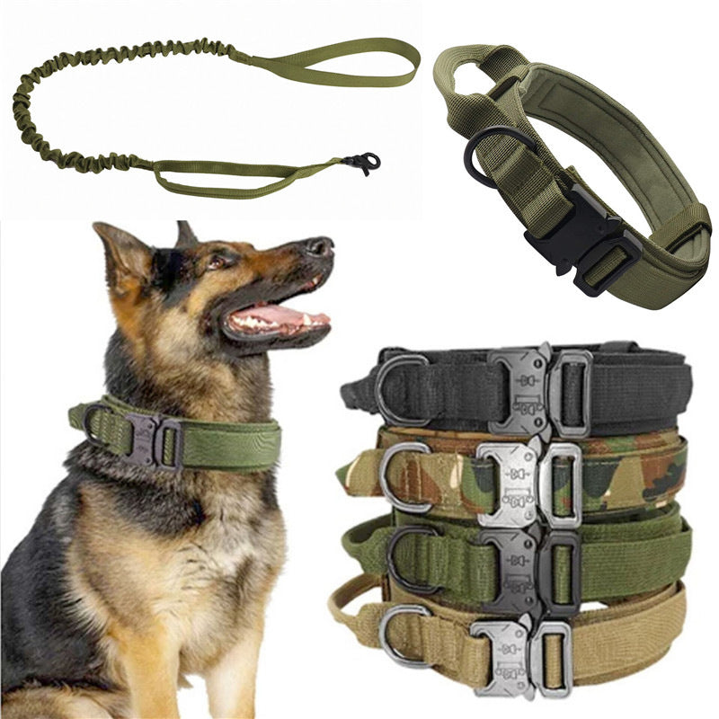 Collar Táctico de Nylon para Perros Medianos y Grandes