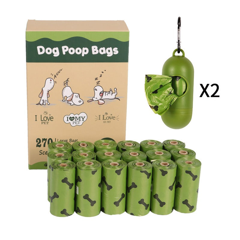 Bolsas Degradables para Desechos de Perro – Verde Militar con Huesos