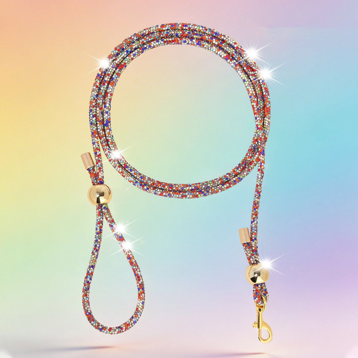 Correa de Paseo con Diamantes para Perros y Gatos – Nylon con Hebilla de Aleación