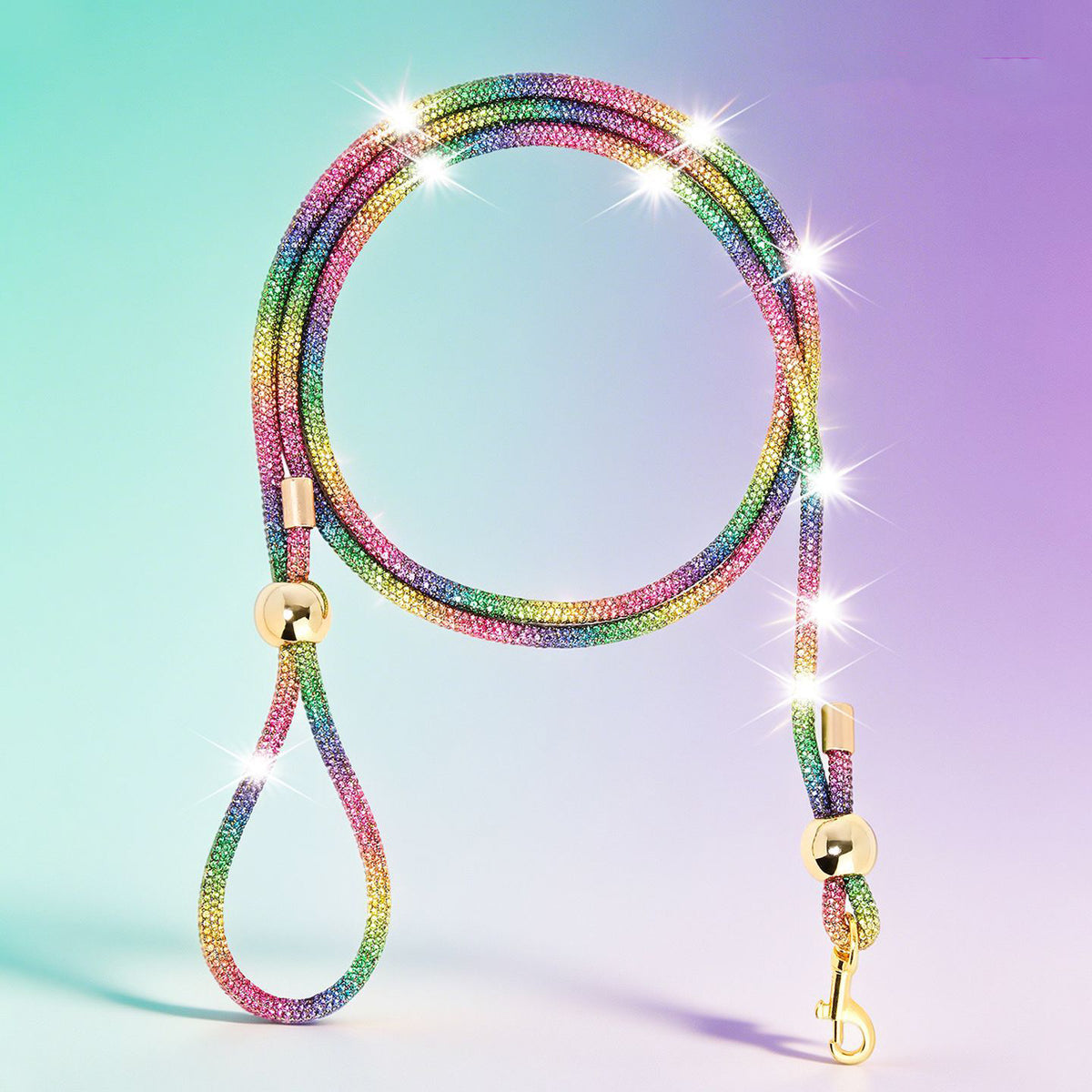 Correa de Paseo con Diamantes para Perros y Gatos – Nylon con Hebilla de Aleación