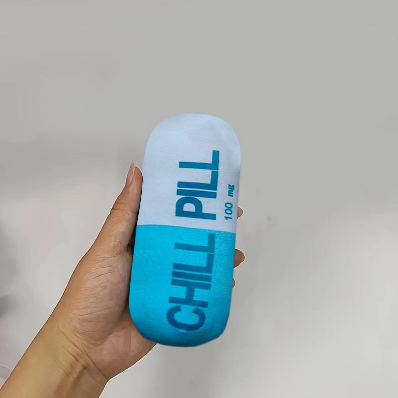 Juguete de Peluche Cápsula con Sonido para Perros y Gatos – Almohada Interactiva