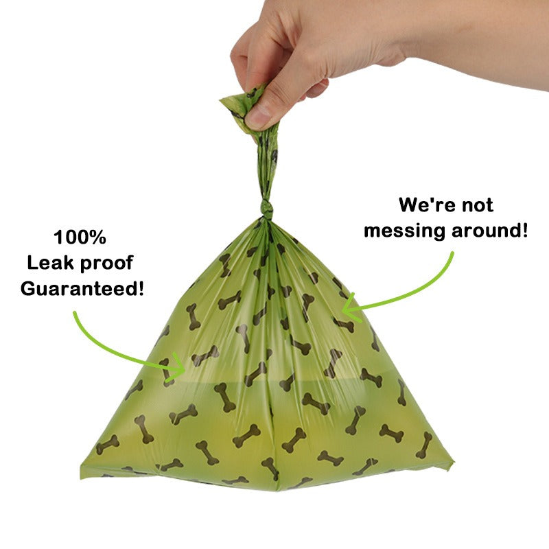 Bolsas Degradables para Desechos de Perro – Verde Militar con Huesos