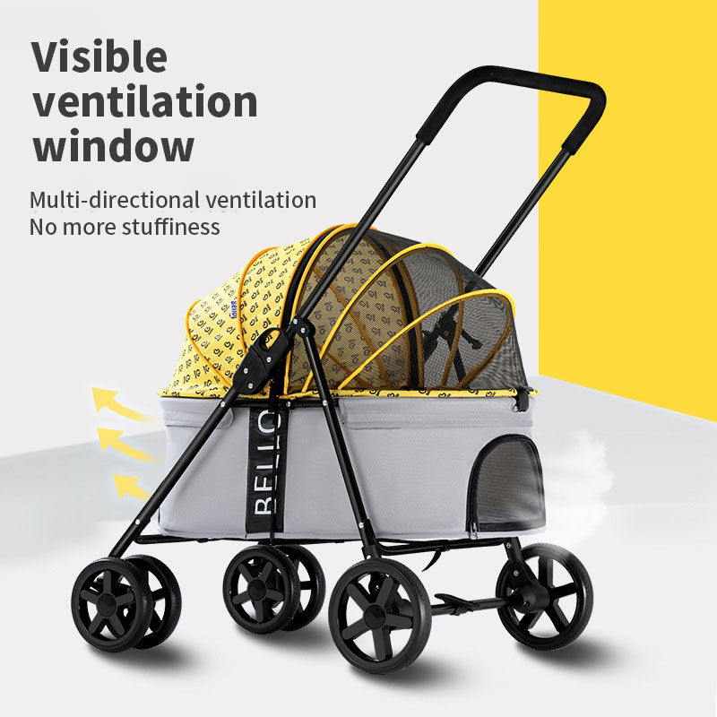 Carrito Plegable Ligero para Mascotas – Paseo para Perros Pequeños