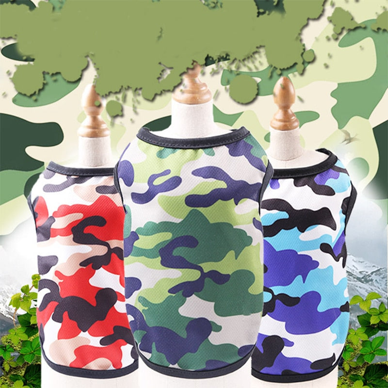 Camiseta Militar para Perros en Algodón – Ropa Casual Tallas XS a XXL