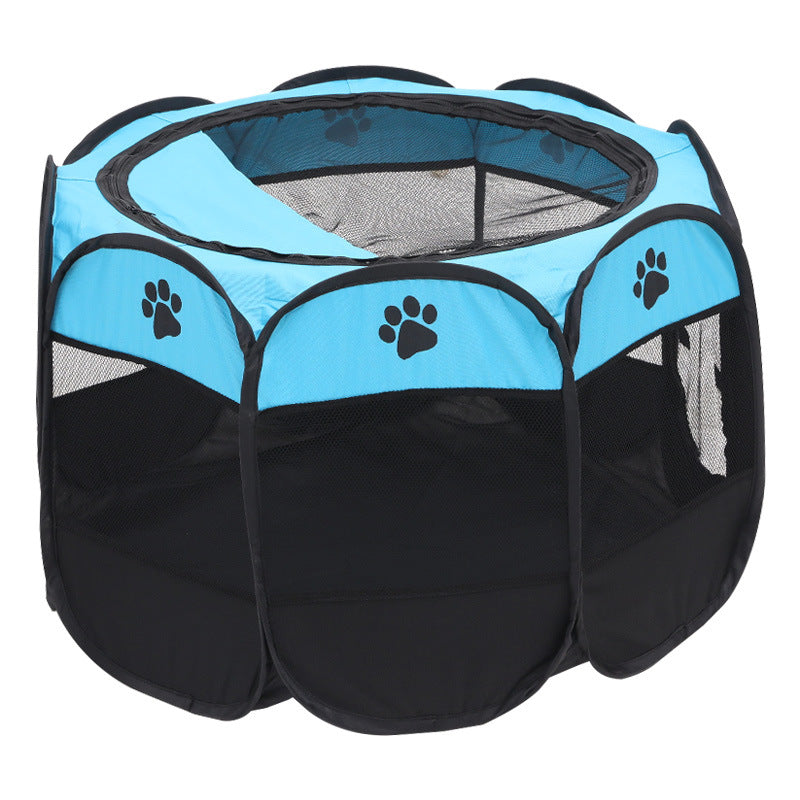 Corral Octagonal Plegable de Tela Oxford para Mascotas