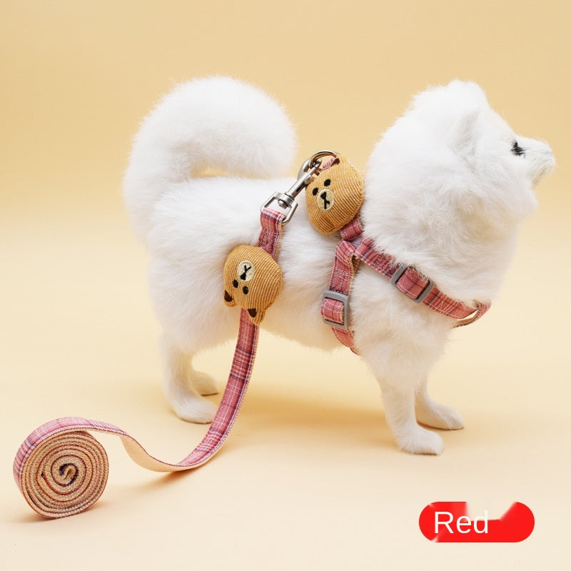 Correa Ajustable Diseño Oso para Perros y Gatos