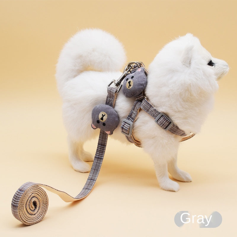 Correa Ajustable Diseño Oso para Perros y Gatos