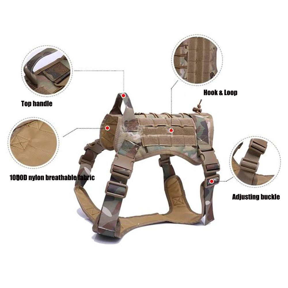 Chaleco Táctico Militar para Perros – Transpirable y Resistente