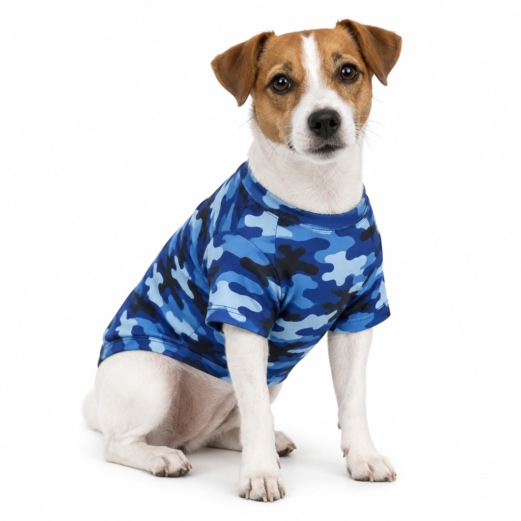 Camiseta militar para perros en algodón